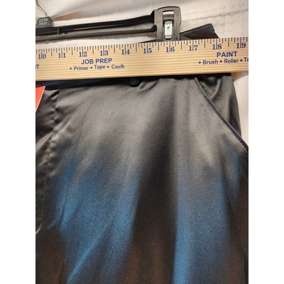 Intempo Womens Cargo Pants Black Satin Silk Ruched Leg Drawstring Size 16 Multi - Picture 9 of 11